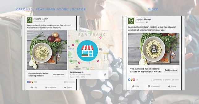 Facebook features for offline business - Carousel Store Locator