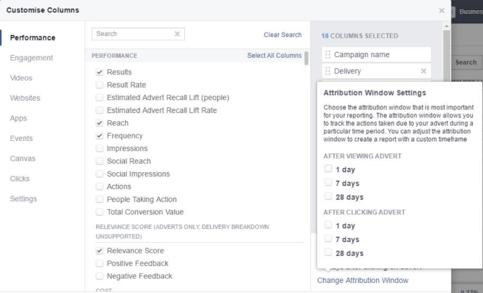 Attribution Window Settings