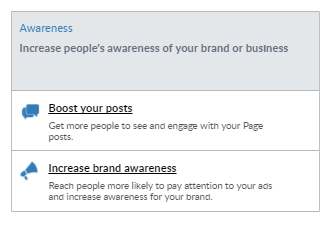 Boost post or increase awareness Boost post or increase awareness