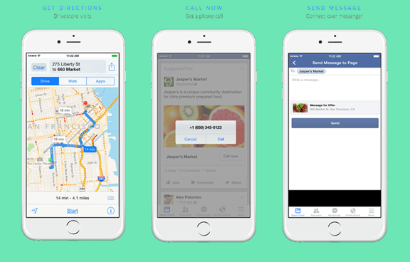 Call now, get directions, send message offline are a few features Call now, get directions, send message offline are a few features