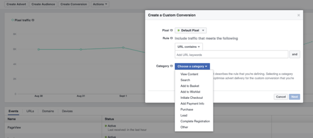 Create custom conversions for ecommerce