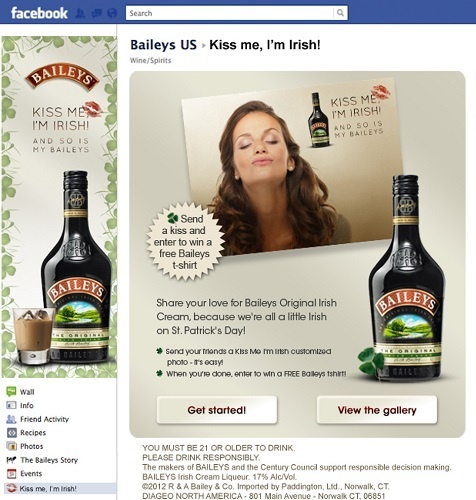 Saint Patrick's day Facebook advertising examples